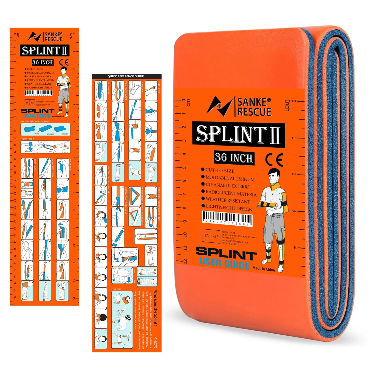 Camping Rain Poncho - First Aid Splint 36/18