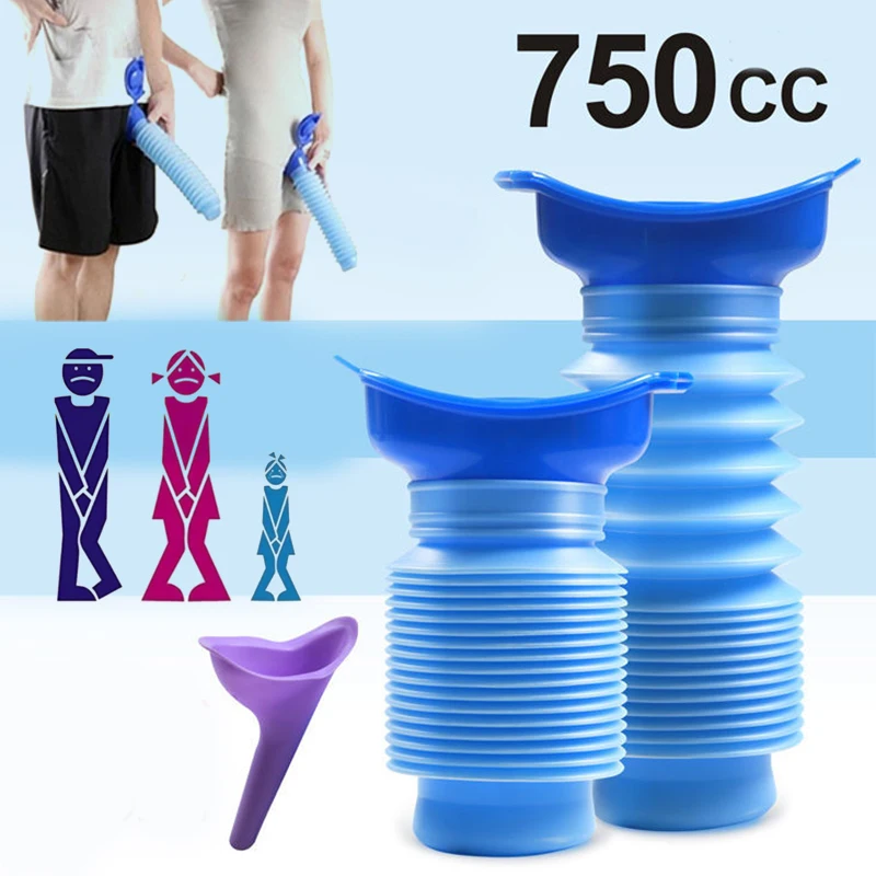 Outdoor Camping For Kids - 750ML Portable Standing Pee Bottle Shrinkable