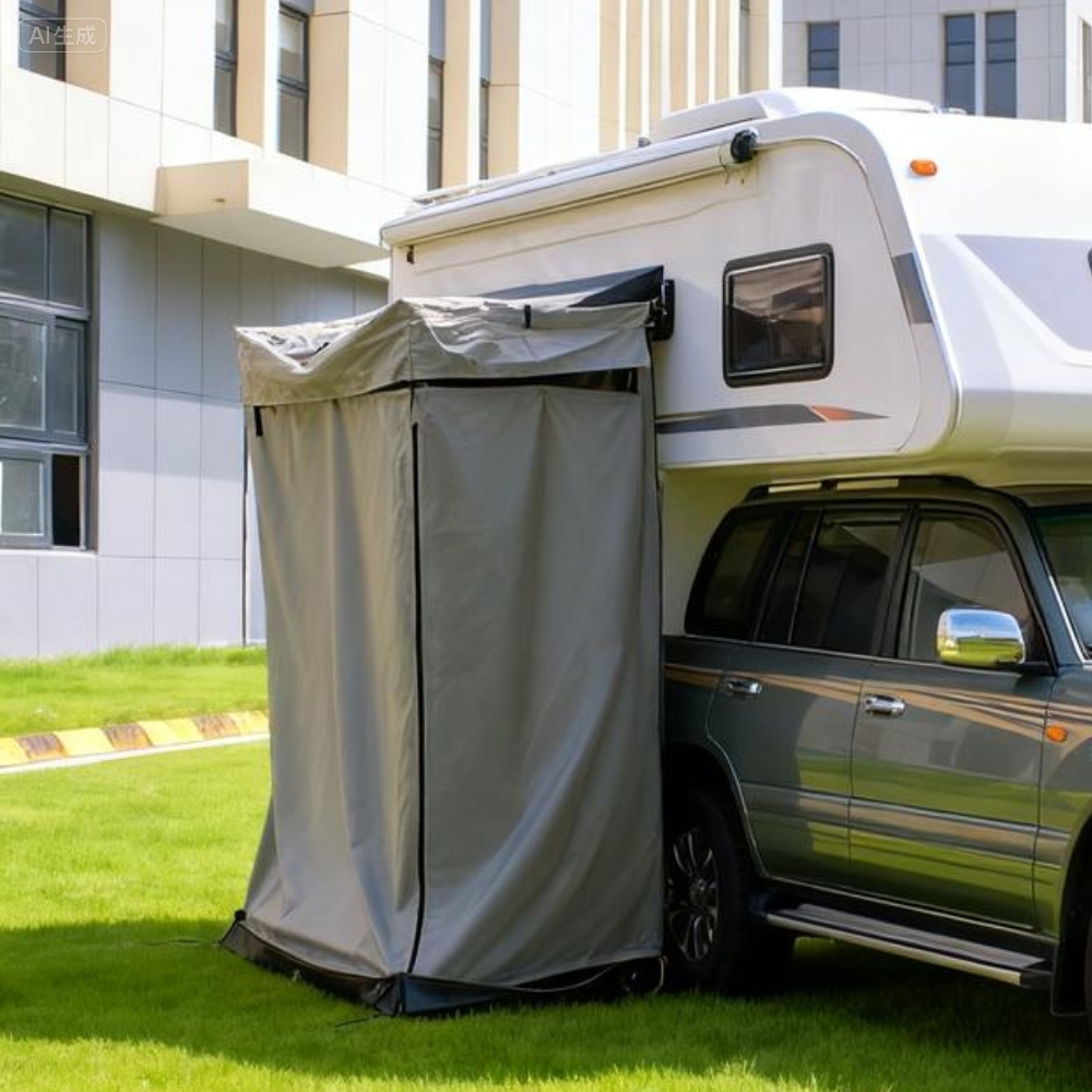 Outdoor Camping Shower - Waterproof with Tent Roof, Car Side