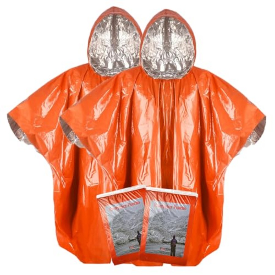 Camping Rain Poncho - Thickened Emergency Rain Poncho, Thermal Poncho