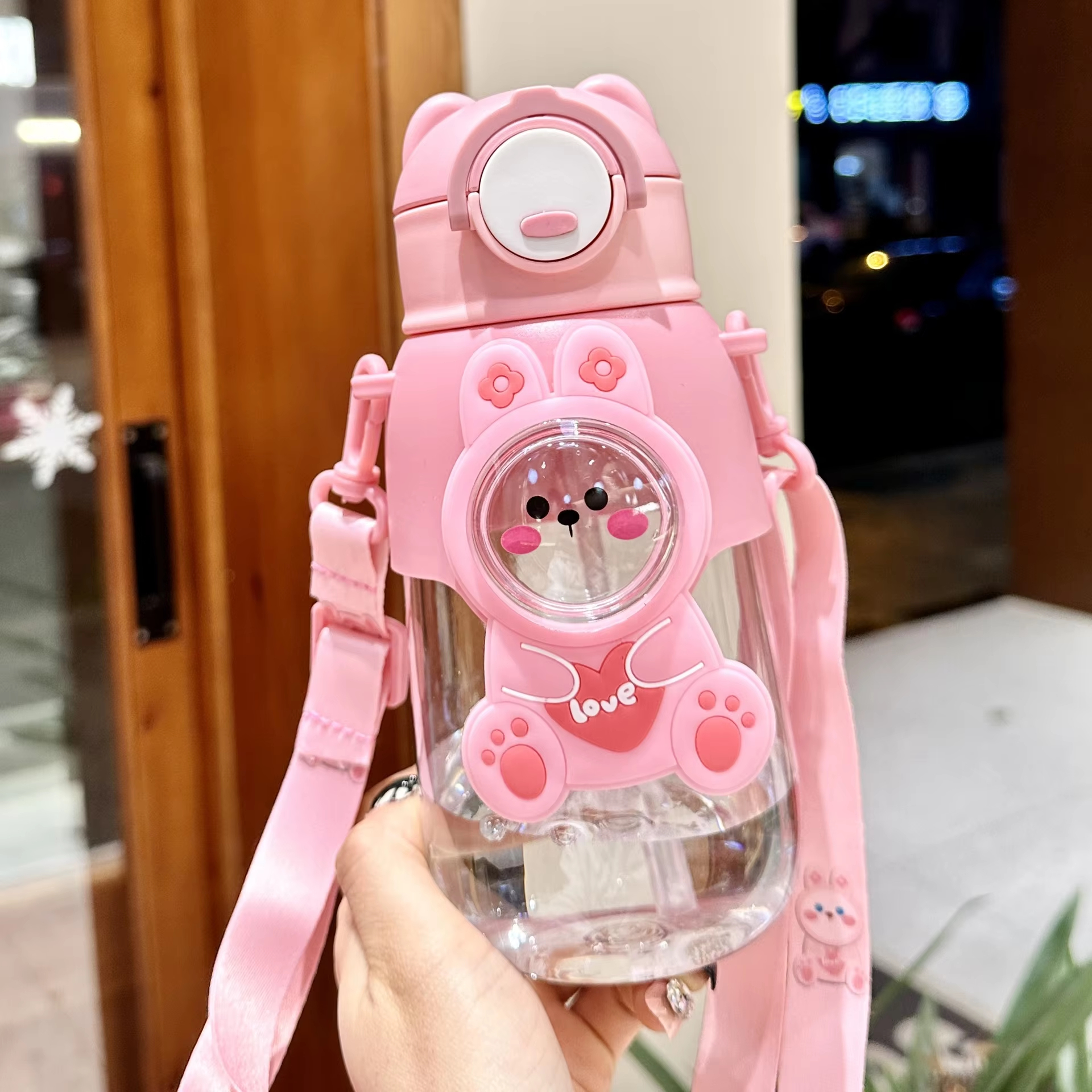 Outdoor Camping For Kids - 1pcs Portable Cartoon Animal Water Bottle