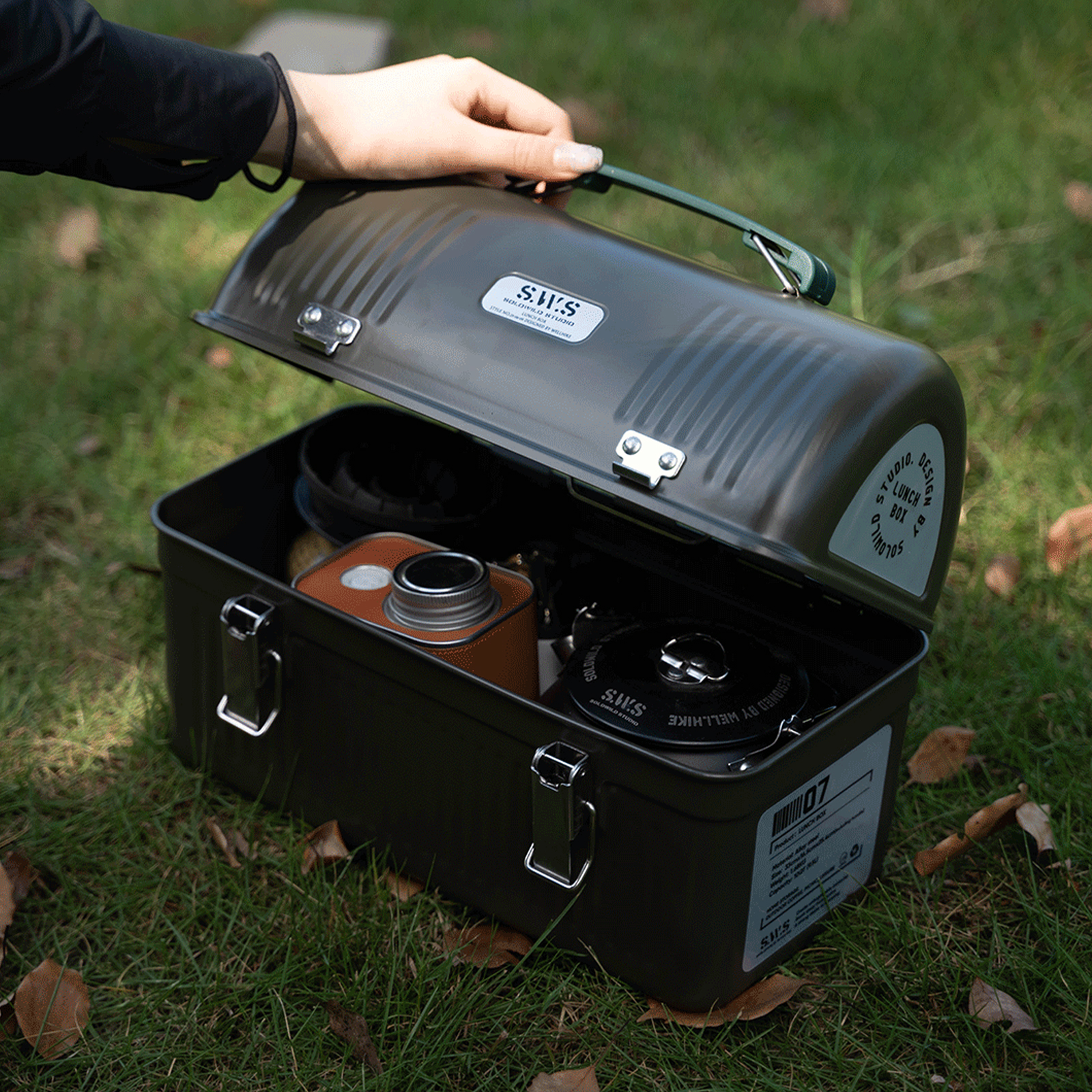 9.5L Vintage Camping Metal Lun - Outdoor Camping Stores 评论和价格