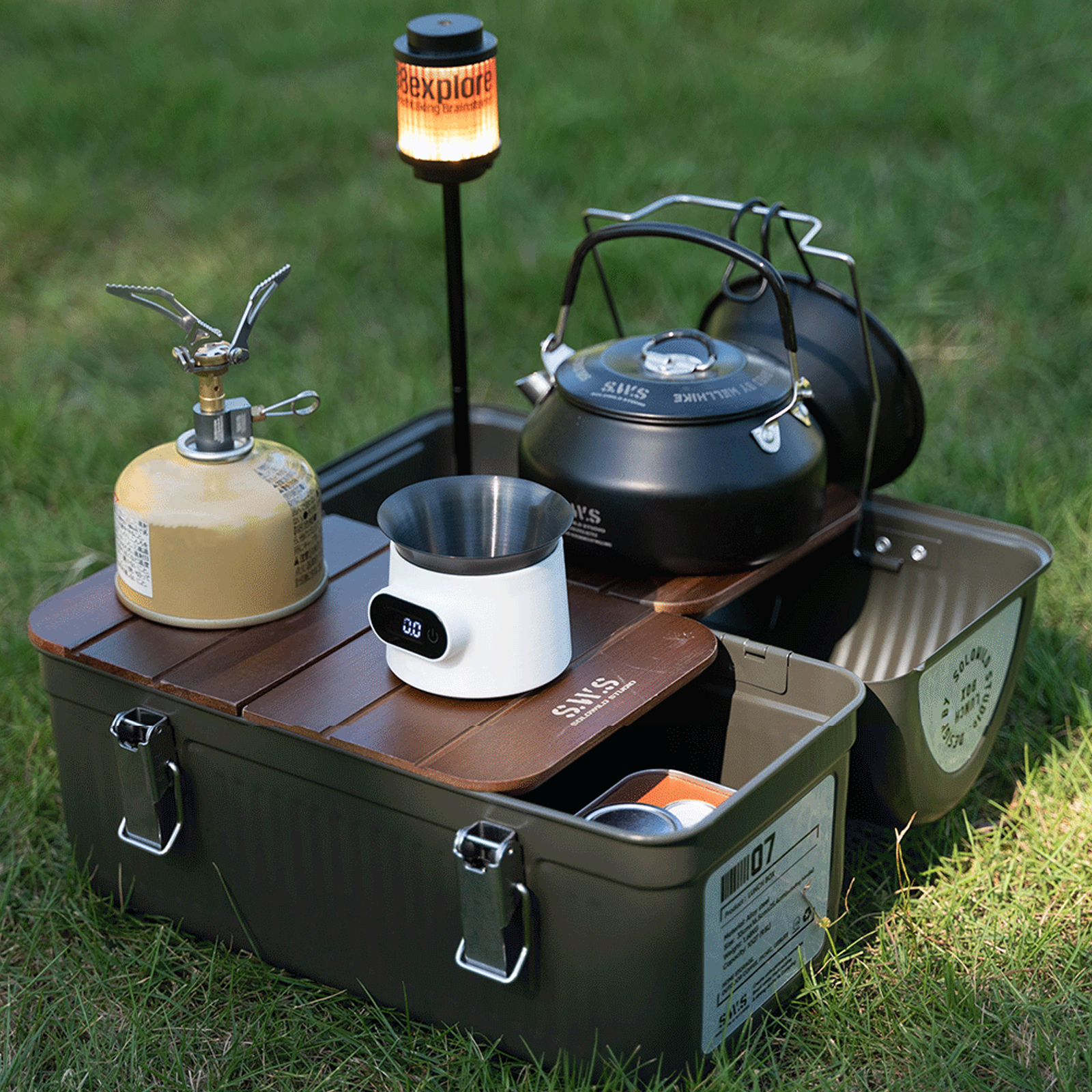 9.5L Vintage Camping Metal Lun - Outdoor Camping Stores 评论和价格