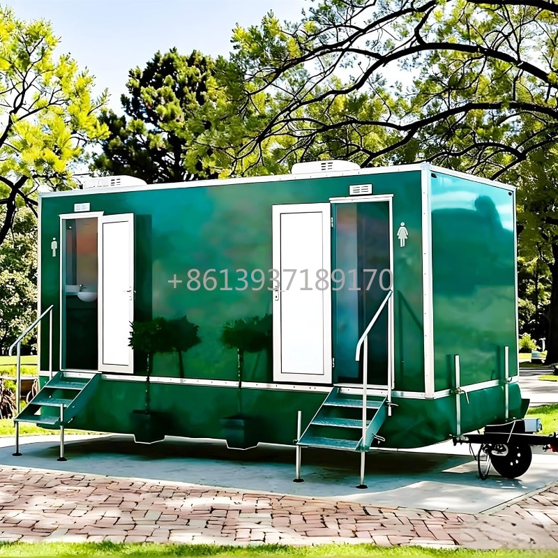 Mobile Toilet Trailer with Bas - Outdoor Camping Shower 评论和价格