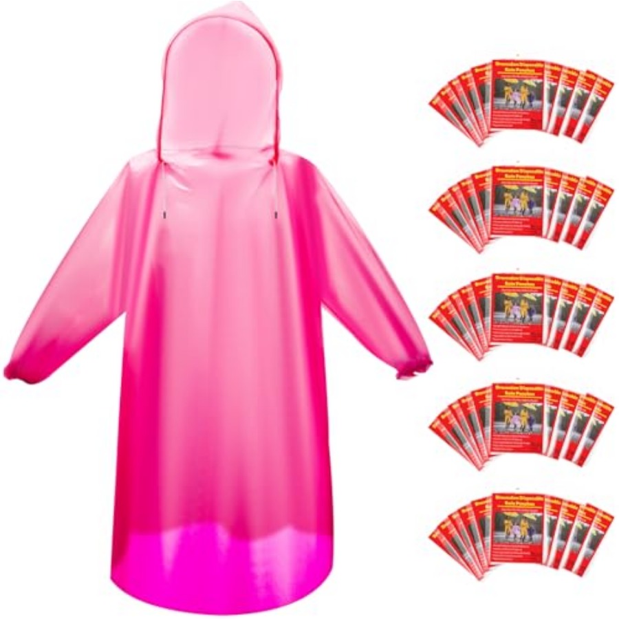 and and Disposable Rain Poncho - Camping Rain Poncho 评论和价格