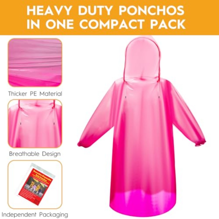 and and Disposable Rain Poncho - Camping Rain Poncho 评论和价格