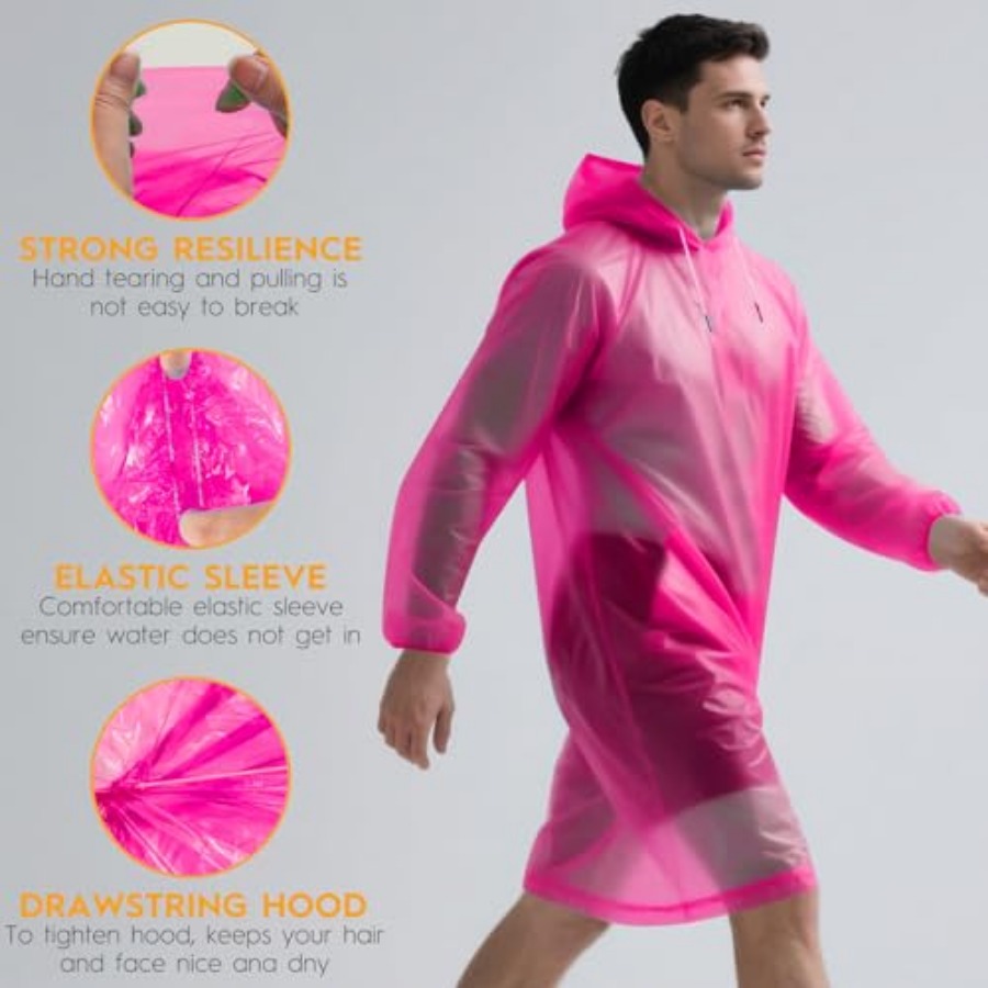 and and Disposable Rain Poncho - Camping Rain Poncho 评论和价格