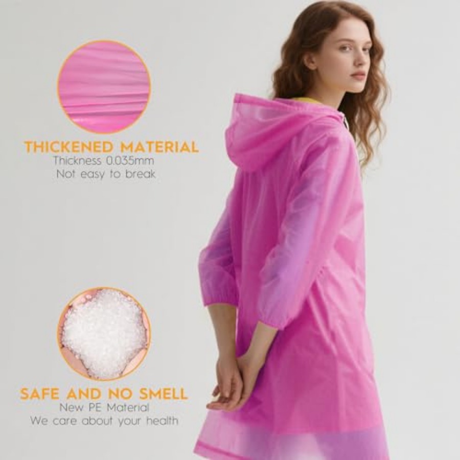 and and Disposable Rain Poncho - Camping Rain Poncho 评论和价格