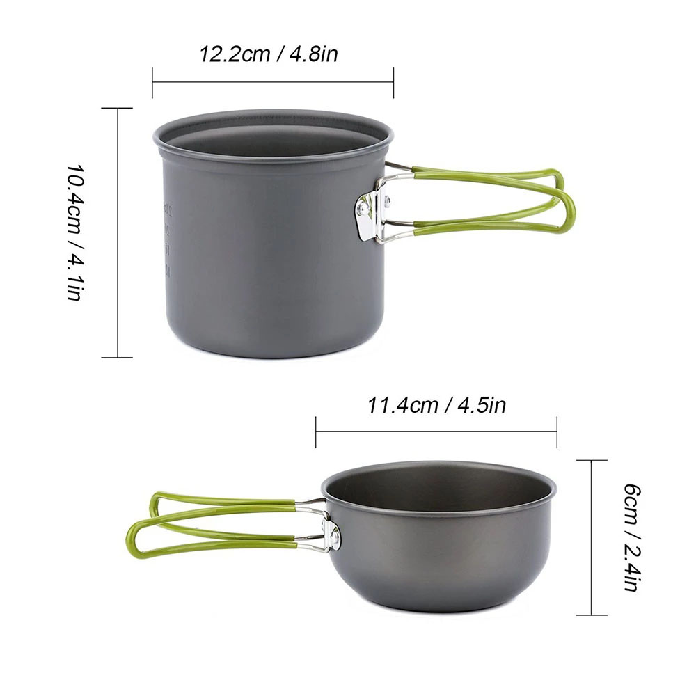 Camping Cookware Mess Kit Ultr - Outdoor Camping Cooking Equipment 评论和价格