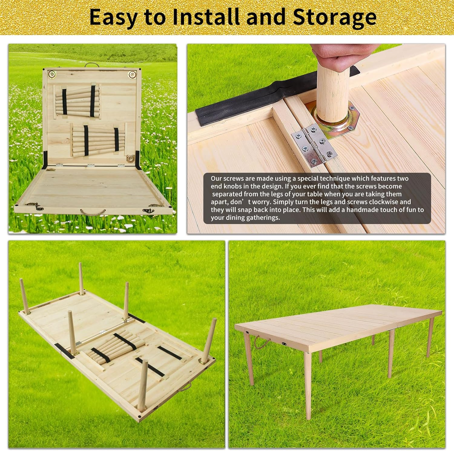 Boho Style Portable Pine Picni - Outdoor Camping Decor Ideas 评论和价格
