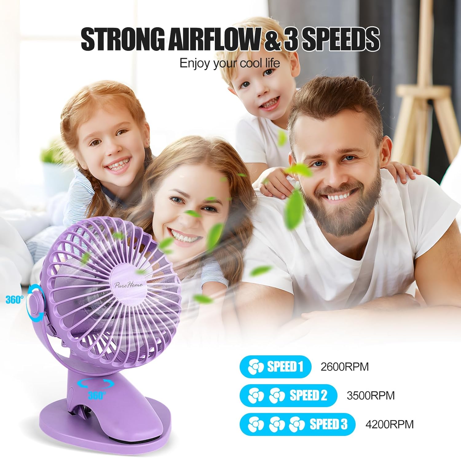 Portable Clip Fan Battery Oper - Camping Quiet 评论和价格