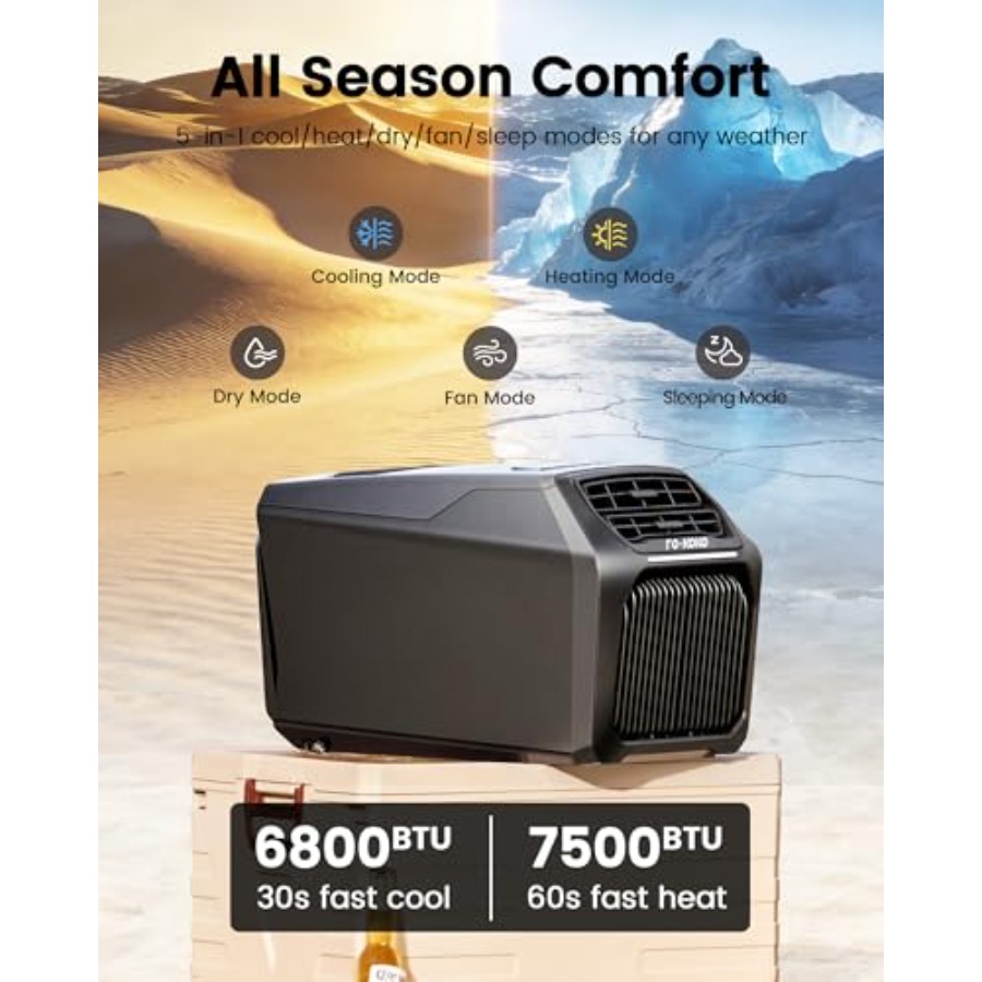 Portable Camping AC Heater: Du - Camping Quiet 评论和价格