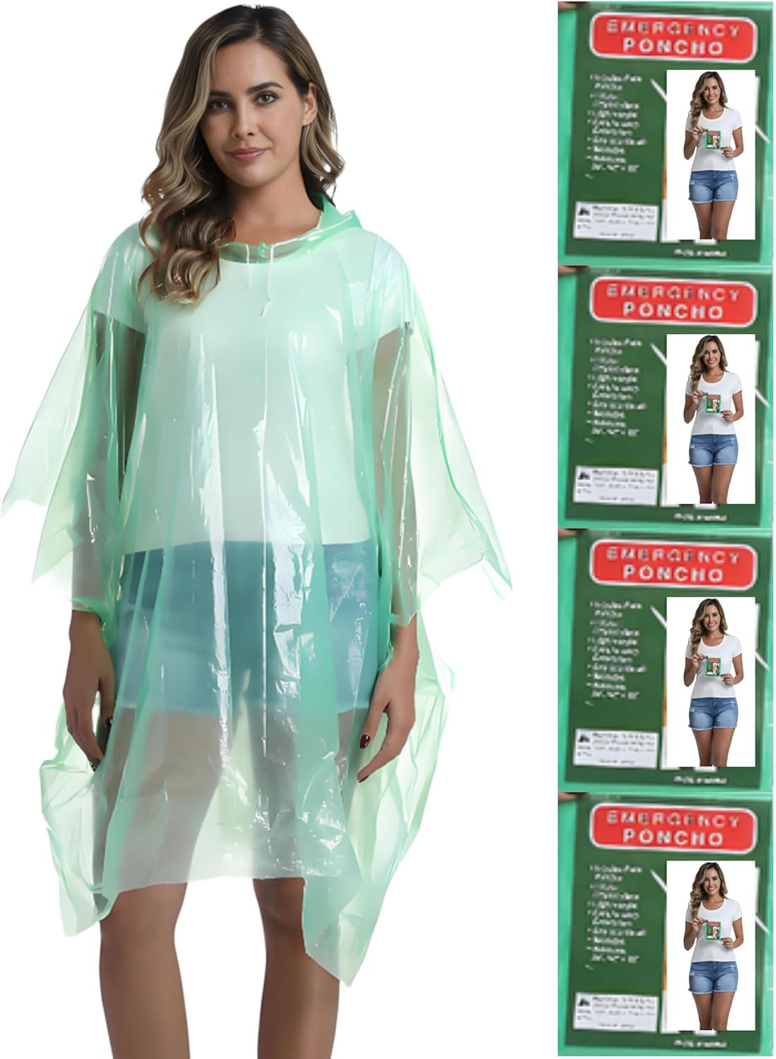Disposable Rain Ponchos for Ad - Camping Rain Poncho 评论和价格