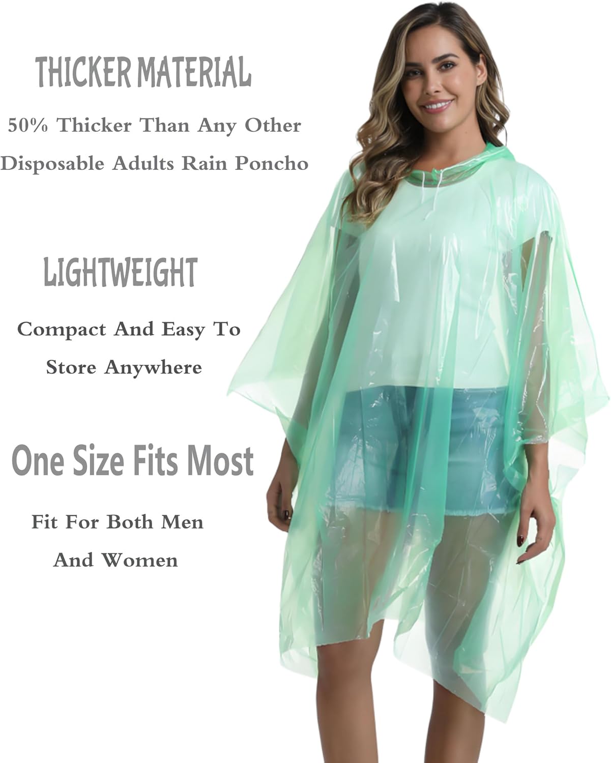 Disposable Rain Ponchos for Ad - Camping Rain Poncho 评论和价格