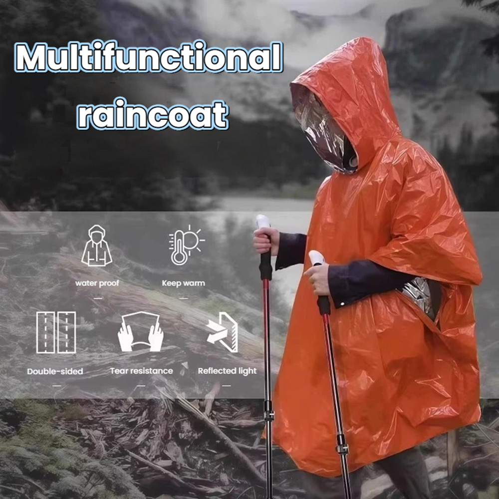 Portable Outdoor Emergency Rai - Camping Rain Poncho 评论和价格
