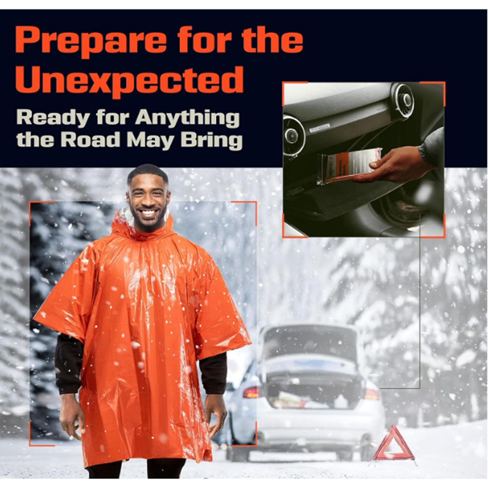 Portable Outdoor Emergency Rai - Camping Rain Poncho 评论和价格