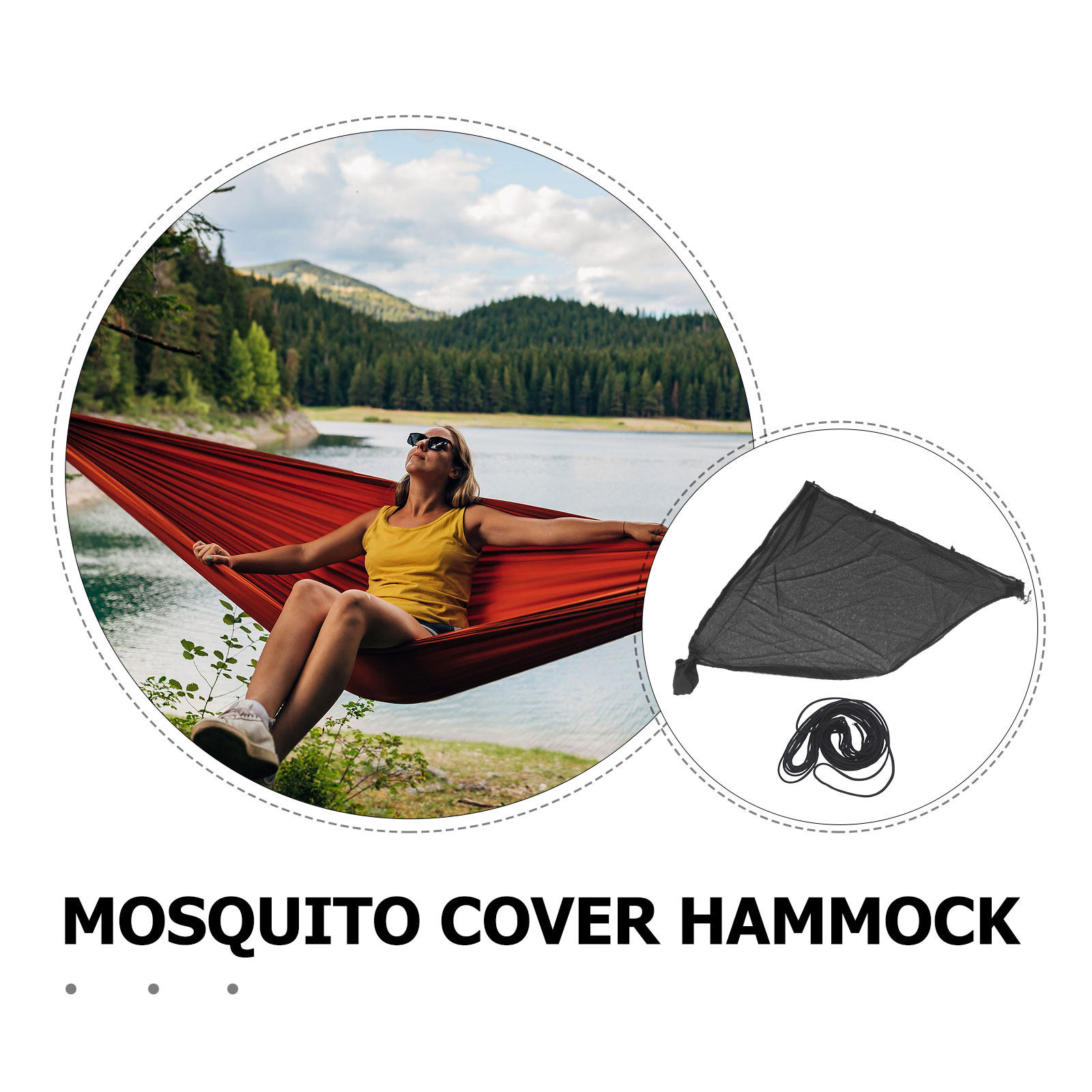 Camping Hammock Black Bed Net  - Outdoor Camping Mosquito Net 评论和价格