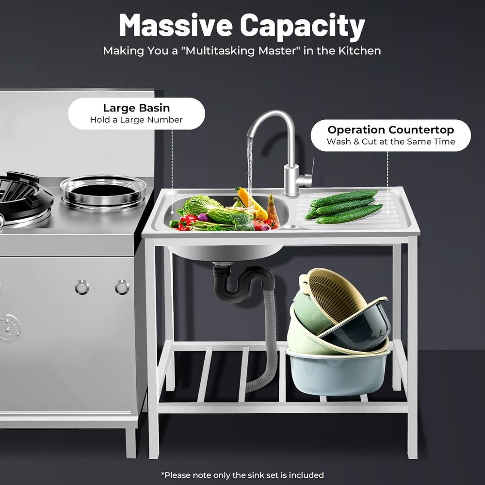 Portable Stainless Steel Laund - Kitchen Outdoor Camping 评论和价格