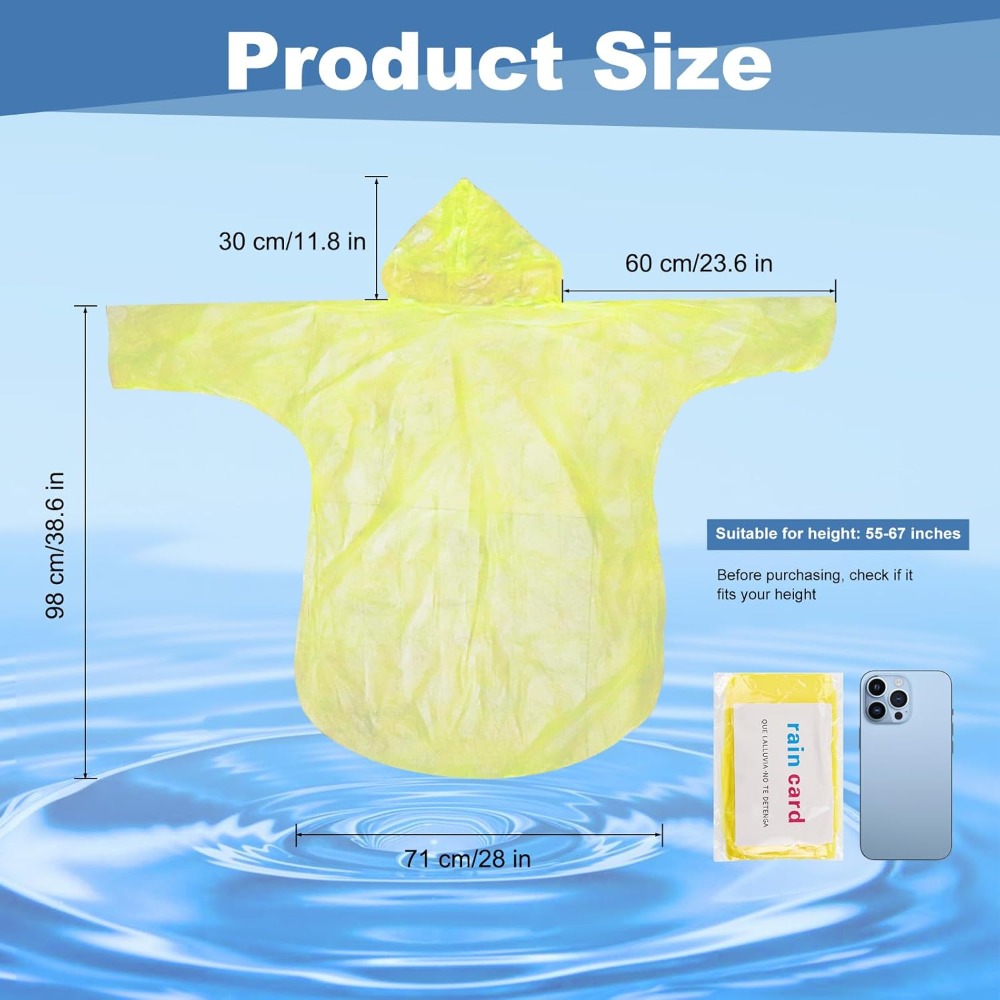 twoworld 30 Pcs Disposable Rai - Camping Rain Poncho 评论和价格