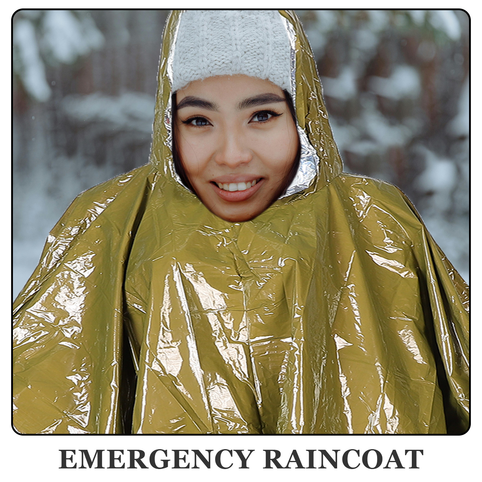 2Pcs Emergency Survival Poncho - Camping Rain Poncho 评论和价格
