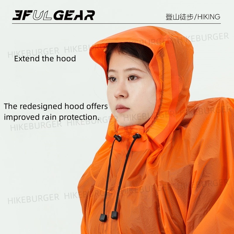 3F UL GEAR 3 in1 Rain Poncho O - Camping Rain Poncho 评论和价格