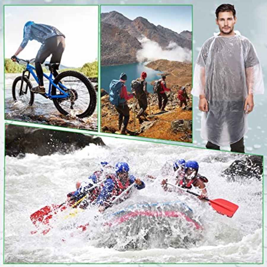 150 Pcs Disposable Rain Poncho - Camping Rain Poncho 评论和价格