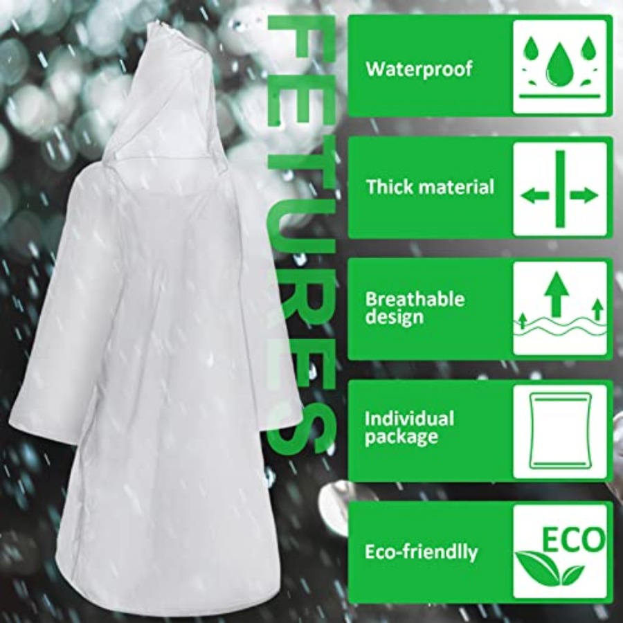 150 Pcs Disposable Rain Poncho - Camping Rain Poncho 评论和价格