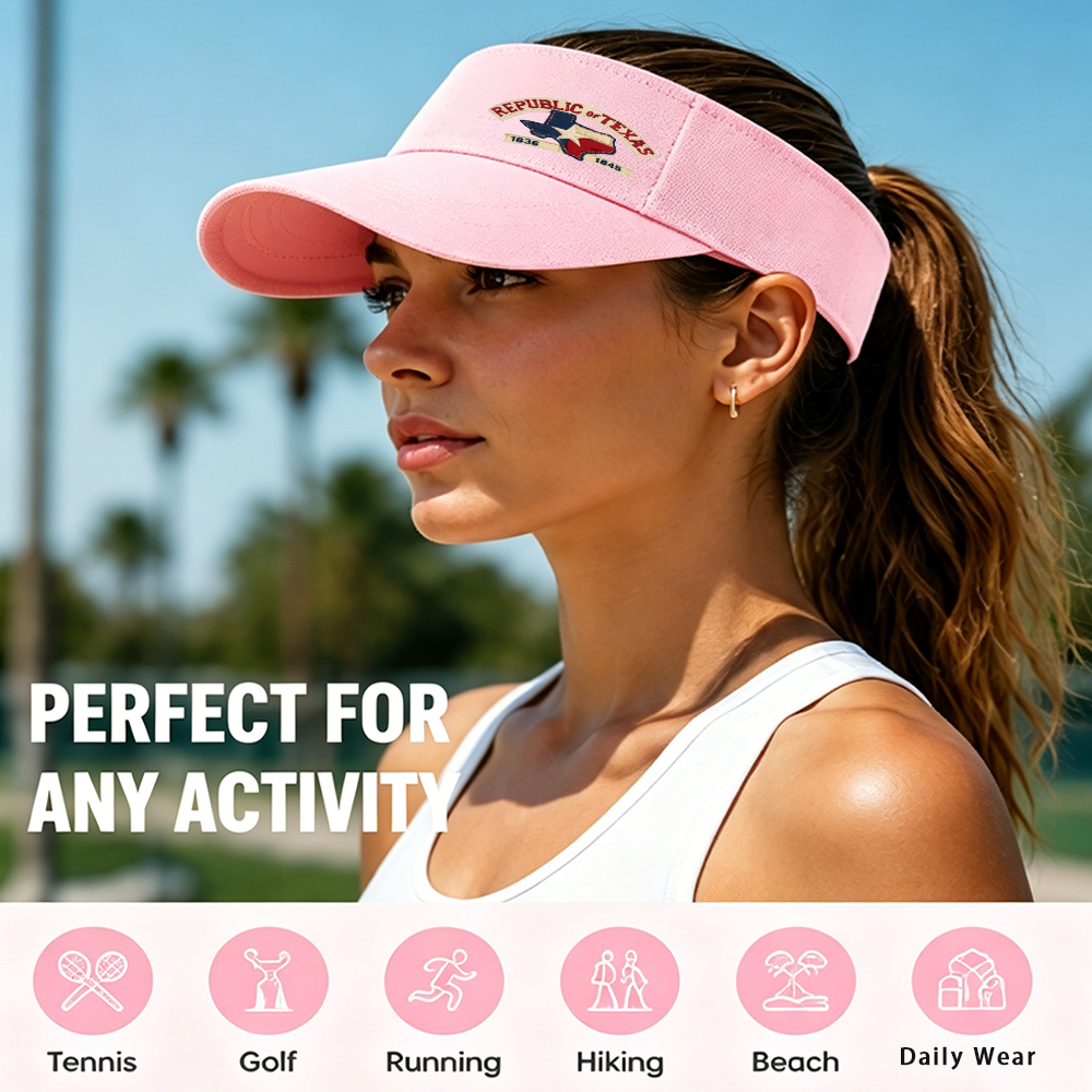 1PC Pink Unisex Sun Visor Hat  - Outdoor Camping In Texas 评论和价格