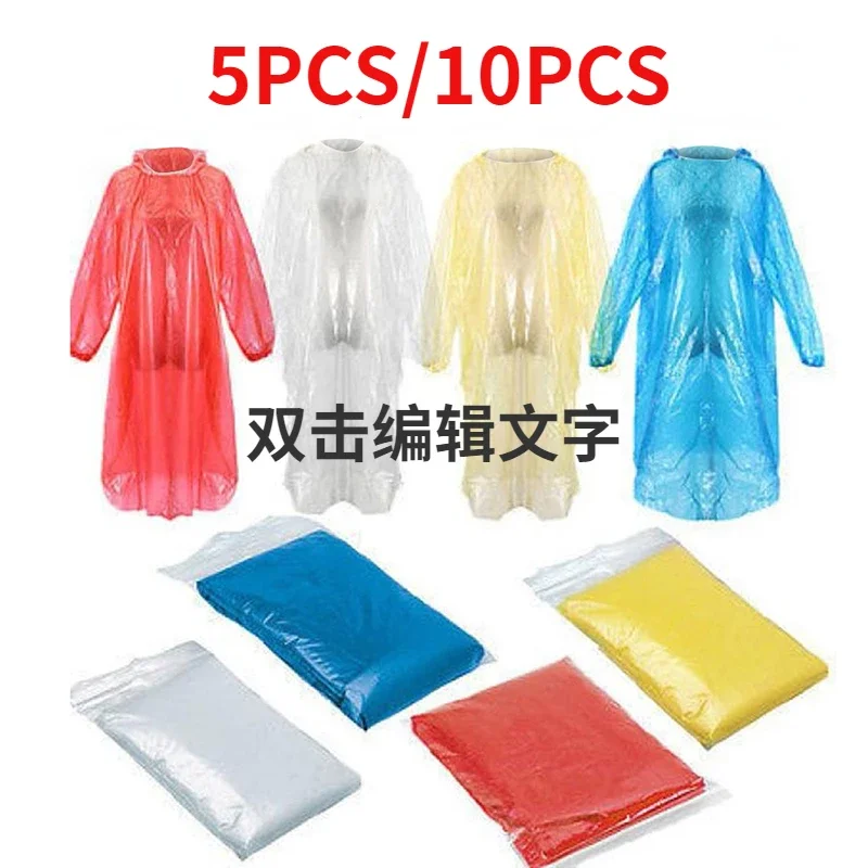 5/10PC Disposable Raincoat Adu - Camping Rain Poncho 评论和价格
