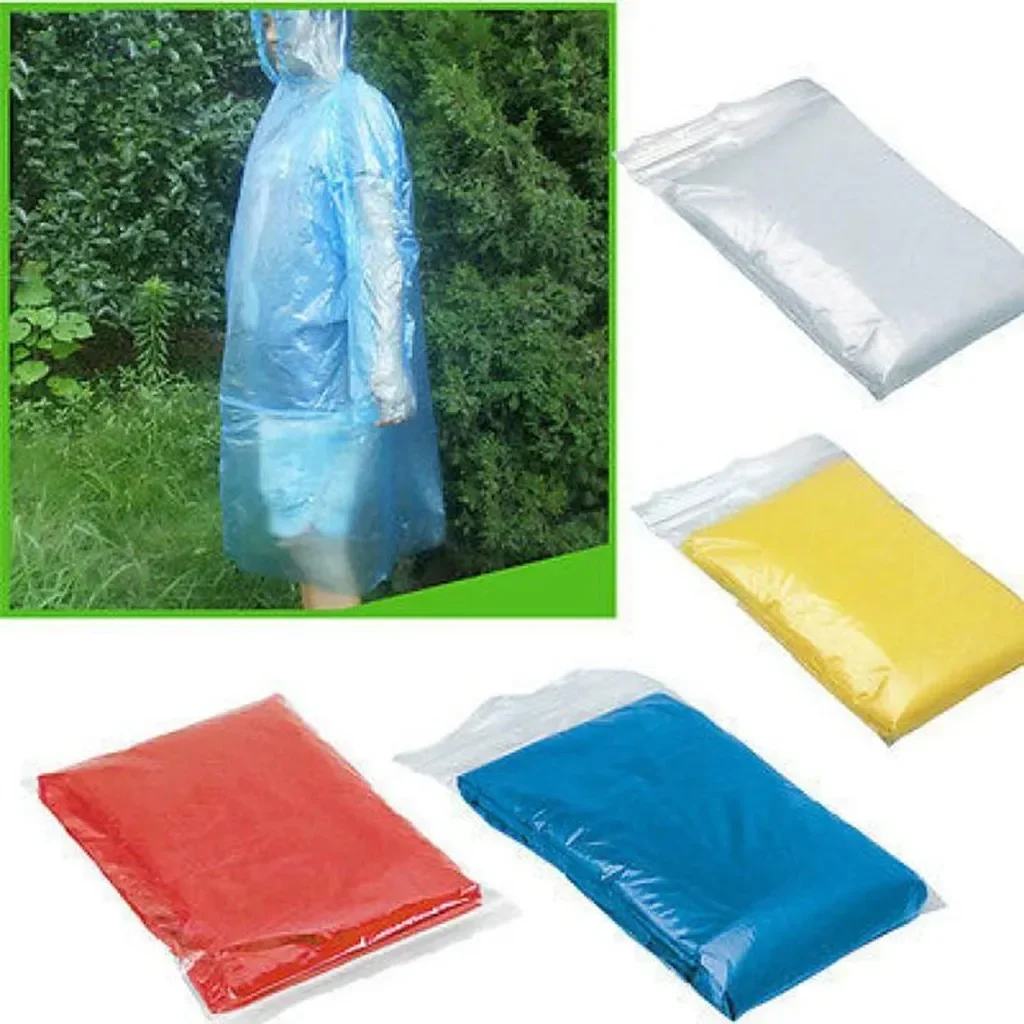 5/10PC Disposable Raincoat Adu - Camping Rain Poncho 评论和价格
