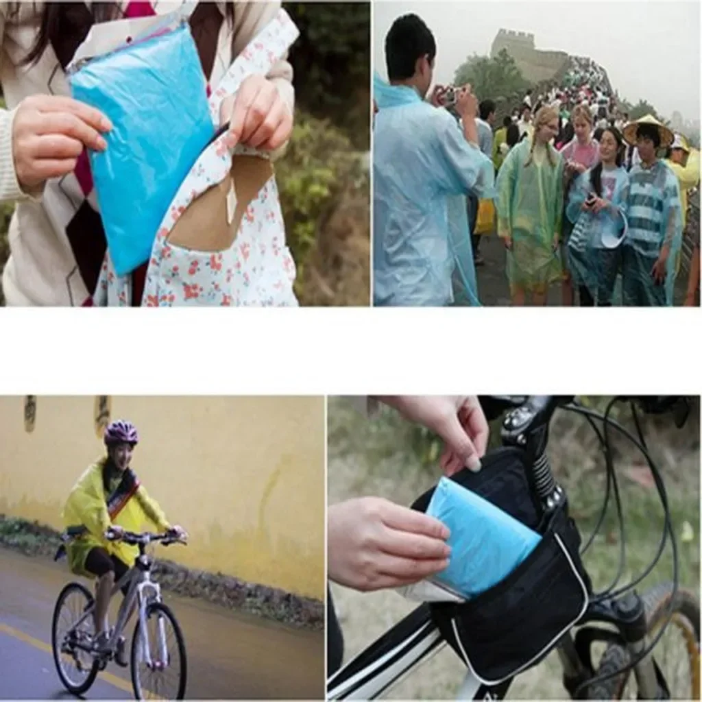 5/10PC Disposable Raincoat Adu - Camping Rain Poncho 评论和价格