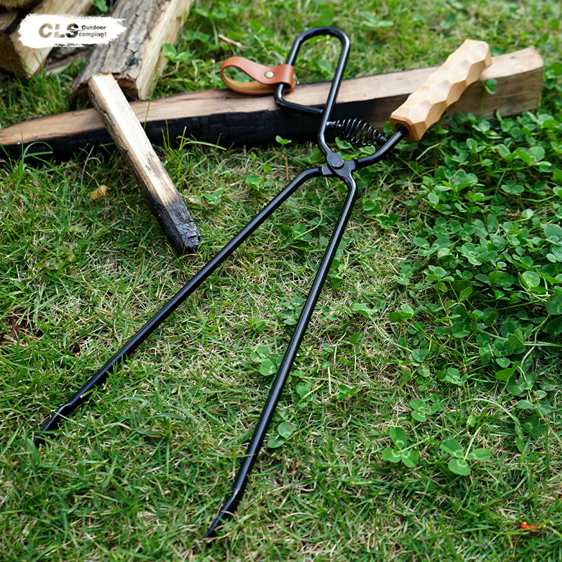 Firewood Tongs Metal Heat Resi - Camping Quiet 评论和价格