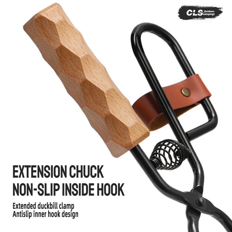 Firewood Tongs Metal Heat Resi - Camping Quiet 评论和价格
