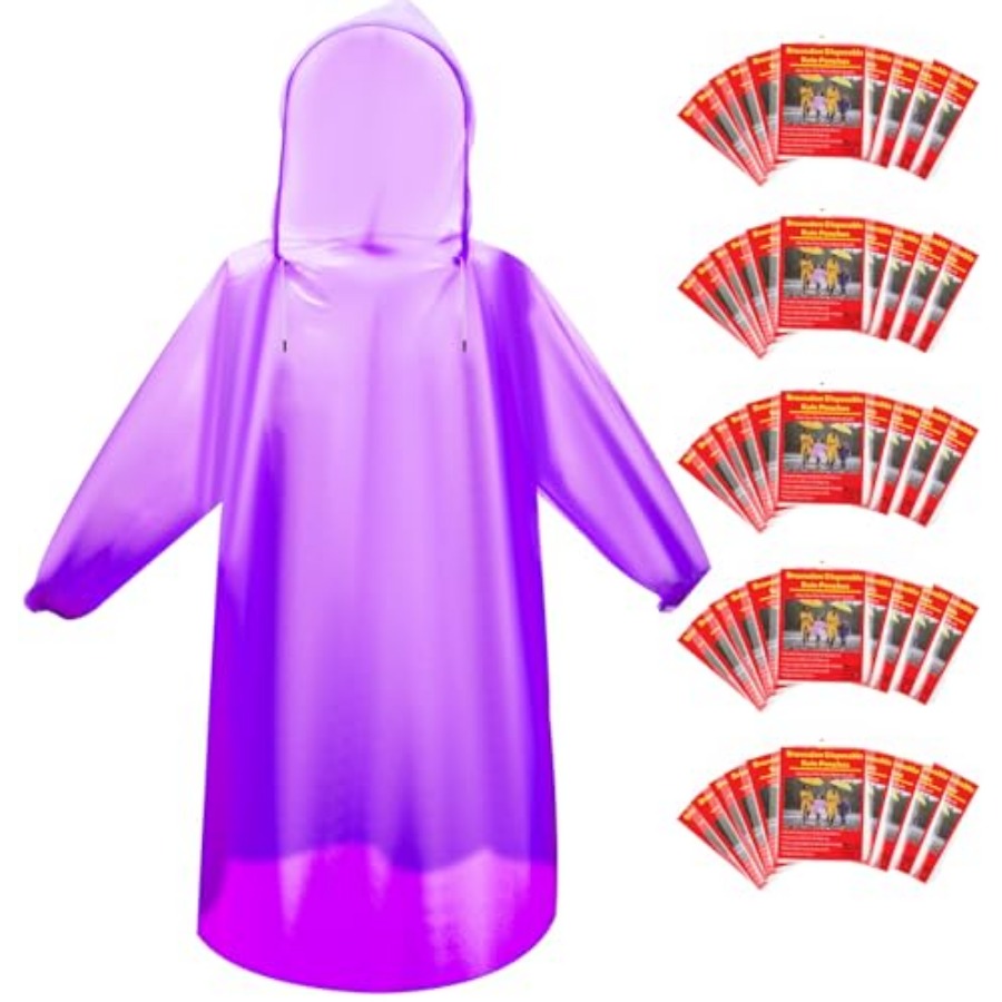 and and Disposable Rain Poncho - Camping Rain Poncho 评论和价格