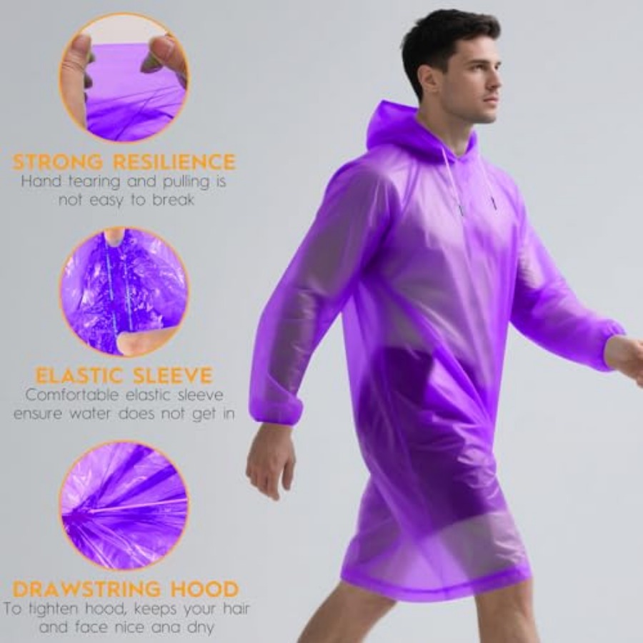 and and Disposable Rain Poncho - Camping Rain Poncho 评论和价格