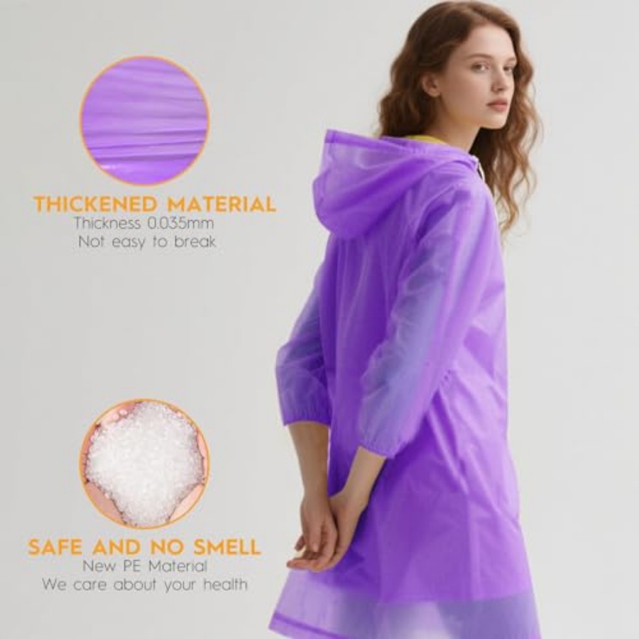 and and Disposable Rain Poncho - Camping Rain Poncho 评论和价格