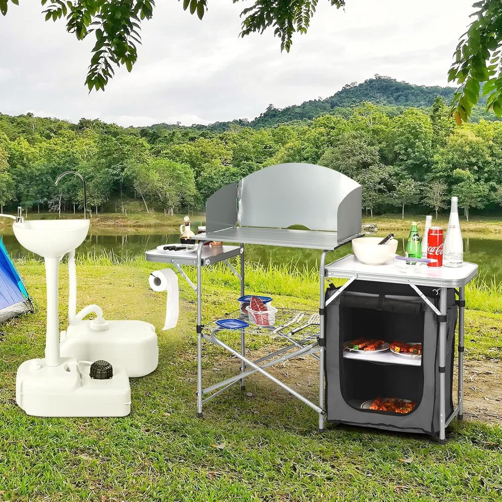 Camping Kitchen Table, Portabl - Kitchen Outdoor Camping 评论和价格