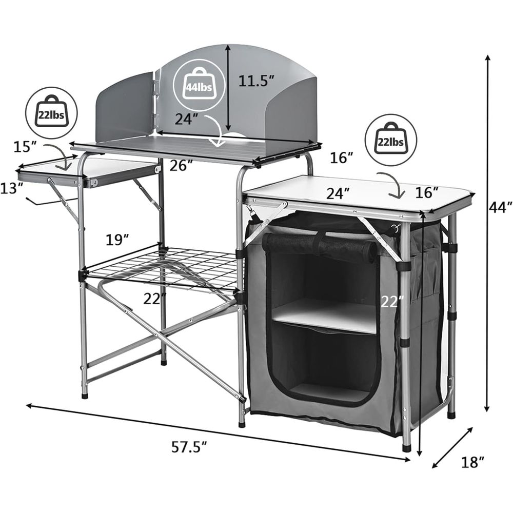 Camping Kitchen Table, Portabl - Kitchen Outdoor Camping 评论和价格