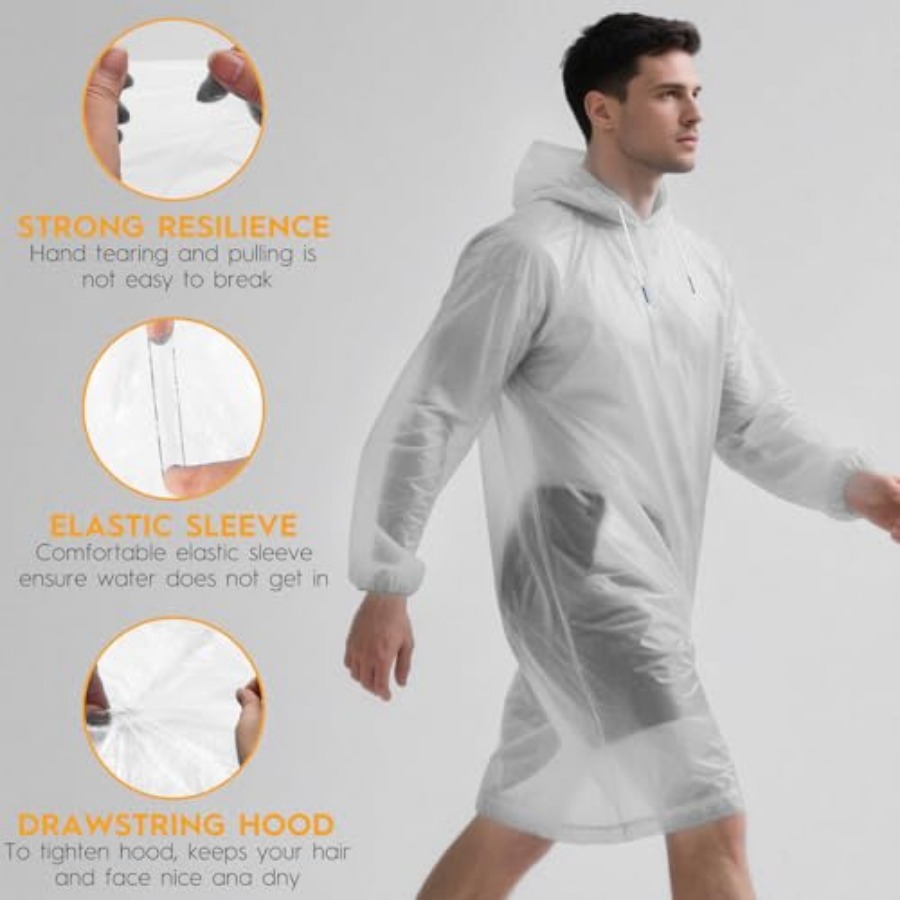 and and Disposable Rain Poncho - Camping Rain Poncho 评论和价格